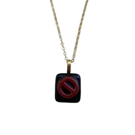 Black NOT A JEMZ Necklace - Gold