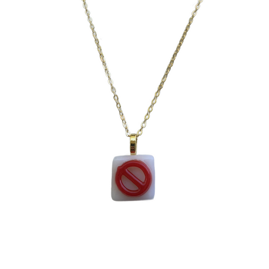 White NOT A JEMZ Necklace - Gold