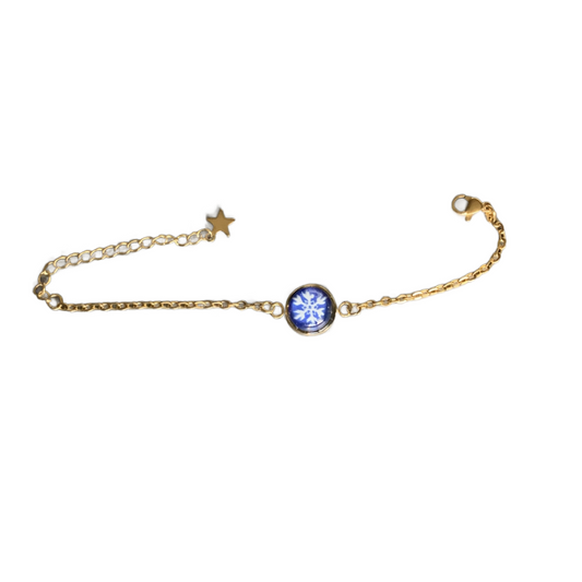 gold adjustable snowflake bracelet